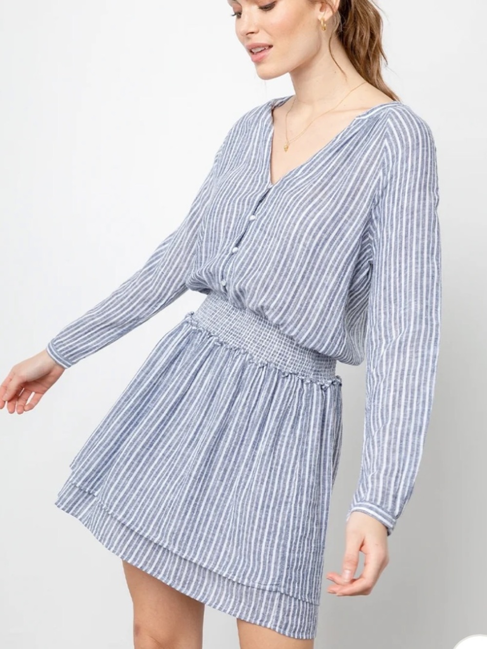 Rails Jasmine Linen Dress Tibet Stripe size Small